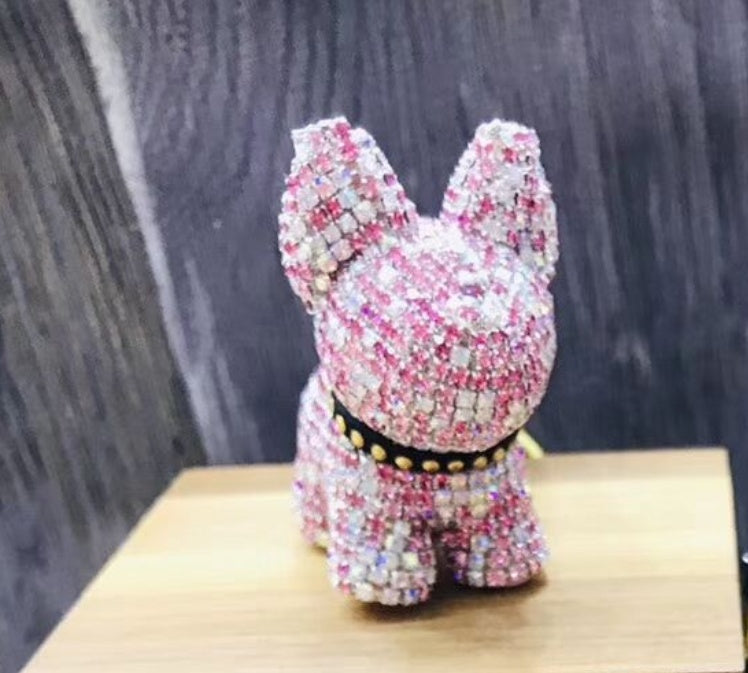 Diamond-encrusted dog keychains