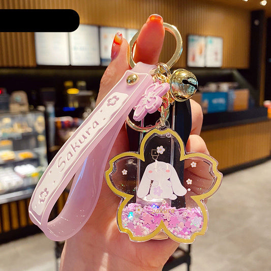 Acrylic Sakura Bunny Keychain
