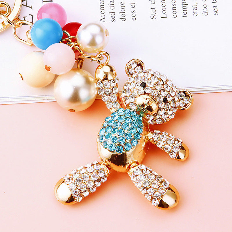 Bear Key Chain with Ballons